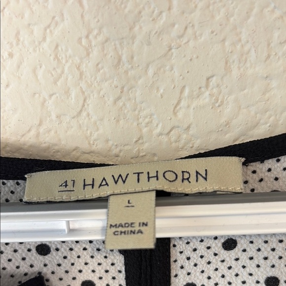 41 Hawthorn white and black polka dot 3/4 Sleeve Relaxed Blouse - Picture 2 of 5